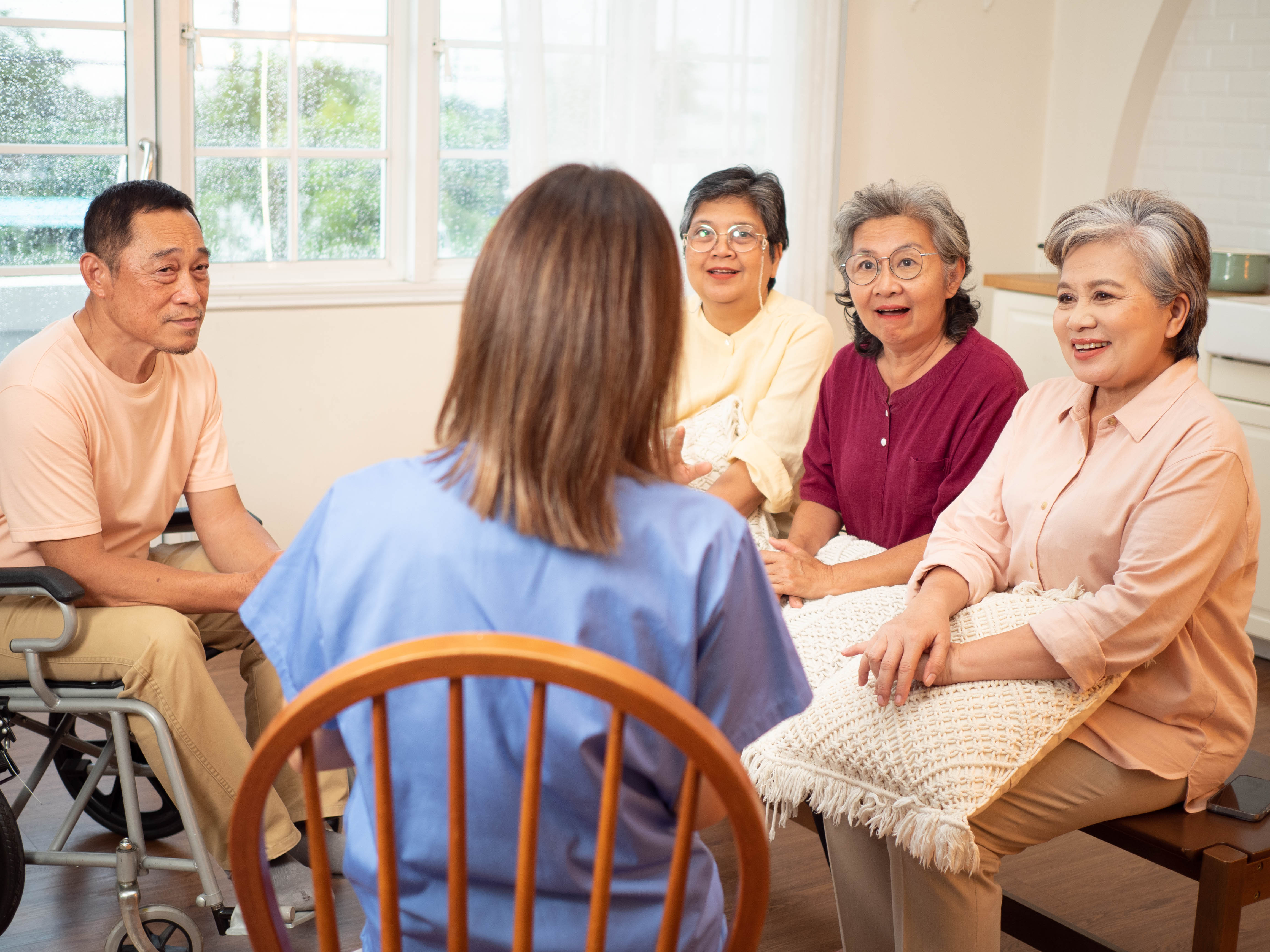 Care team engaging with community members